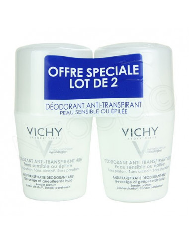 Vichy Déodorant Anti-transpirant 48h. Lot 2x50ml