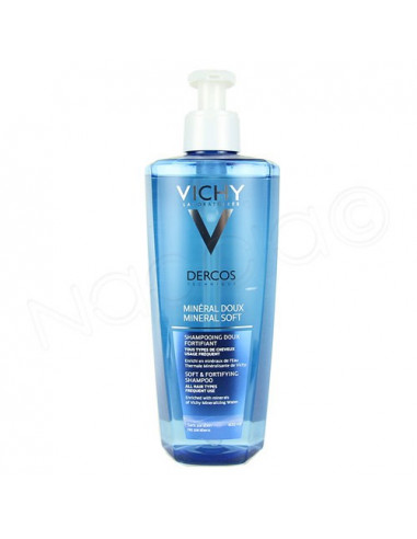 VICHY DERCOS TECHNIQUE minéral doux Shampooing doux fortifiant. Flacon pompe 400ml