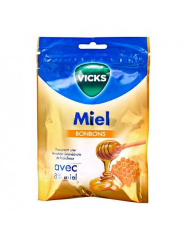 Vicks Bonbons Miel. 72g - miel & menthol haleine fraiche voies respiratoires