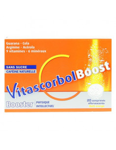 Vitascorbol Boost sans sucre gout orange 20 comprimés effervescents