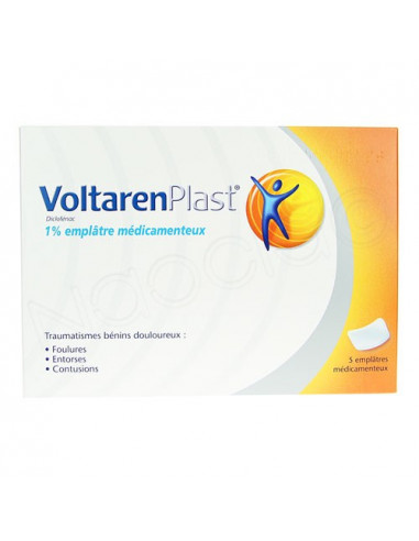 VoltarenPlast 1% emplâtre médicamenteux 5 emplâtres