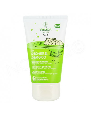 Weleda Kids 2en1 Shower & Shampoo Citron vert Pétillant. 150ml