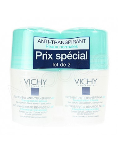 Prix Spécial Vichy Traitement Anti-Transpirant Lot 2 Roll'on 50ml - ACl 2593180