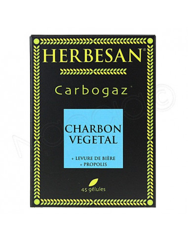 Herbesan Carbogaz Charbon Végétal. 45 gélules - ACL 4567790
