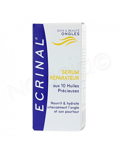 Ecrinal Sérum réparateur ongles aux 10 huiles précieuses. Flacon de 10ml