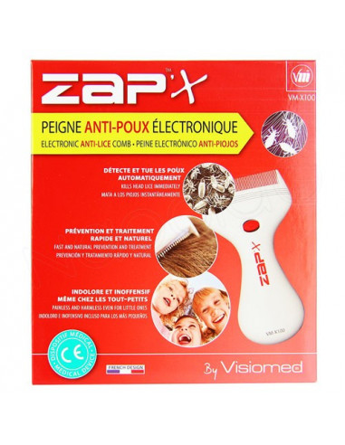 Zap'X Peigne anti-poux électronique