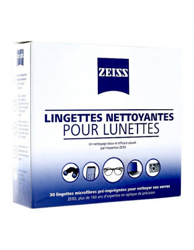 Zeiss Lingettes Nettoyantes Microfibres pour Lunettes. x30
