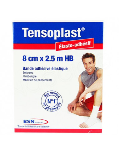 Tensoplast HB Bande adhésive élastique 8cm x2.5m
