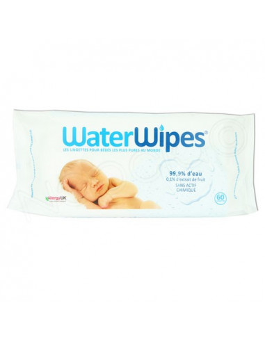 WaterWipes Lingettes bébés les plus pures au monde 60 lingettes