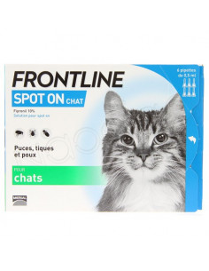 Frontline Antiparasitaire Spot on Chiens et Chats. Pipettes Chats