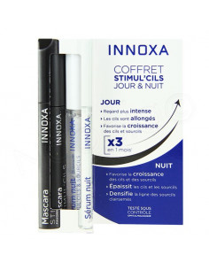 Innoxa Coffret Stimul'Cils Jour & Nuit. 8ml et 9 ml Noir