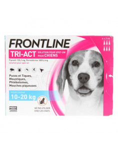 Frontline Tri-Act Chiens. Pipettes Chiens 10-20kg