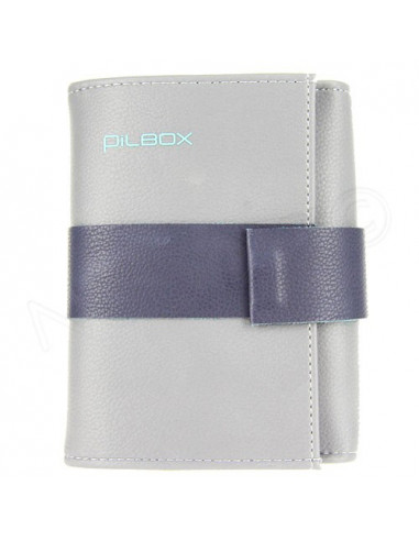 Pilbox Cardio Pilulier Semainier Modulaire. x1 Gris/Bleu