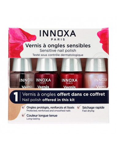 Innoxa Coffret Vernis Ongles Sensibles. 3x3