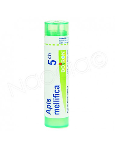 Apis Mellifica Tube Granules Boiron. 4g 5CH vert