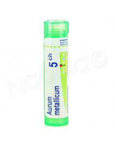 Aurum Metallicum tube granules Boiron. 4g 5CH vert