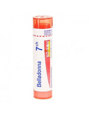 Belladonna Tube Granules Boiron. 4g 7CH rouge