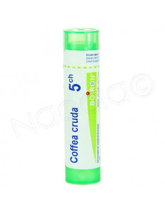 Coffea Cruda Tube Granules Boiron. 4g 5CH vert