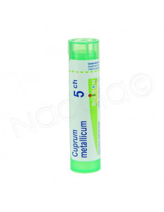 Cuprum Metallicum tube granules Boiron. 4g 5CH vert