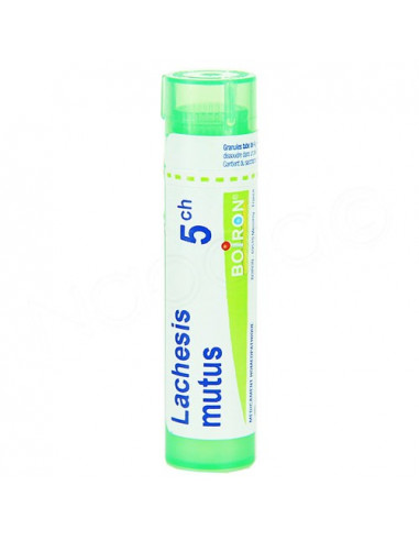 Lachesis Mutus Tube Granules Boiron. 4G 5CH vert
