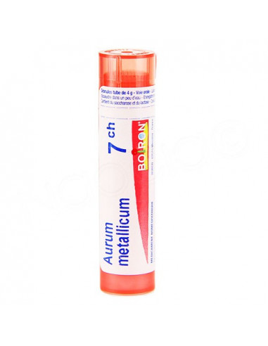 Aurum Metallicum tube granules Boiron. 4g 7CH rouge