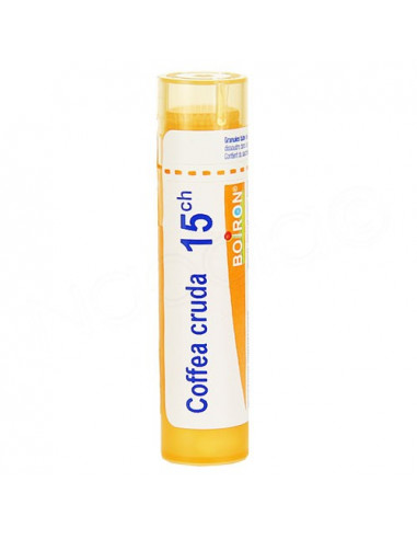 Coffea Cruda Tube Granules Boiron. 4g 15CH orange