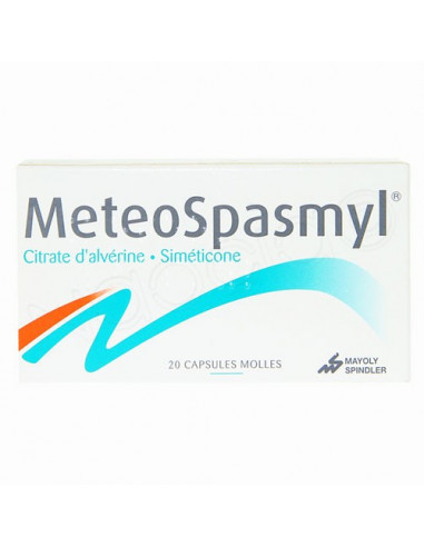 Meteospasmyl citrate d'alvérine siméticone capsules 20 capsules