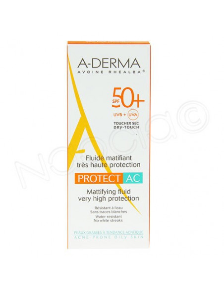 Aderma fluide matifiant très haute protection Protect AC SPF 50+