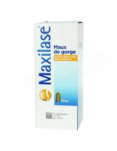 Maxilase Maux de Gorge Sirop Gout Mandarine 200ml