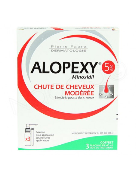 Alopexy 5  pour cent S appl cut 3 flacons 60ml