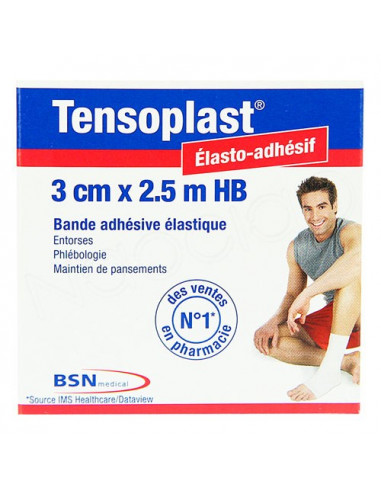 Tensoplast HB Bande adhésive élastique 3cm x 2.5m