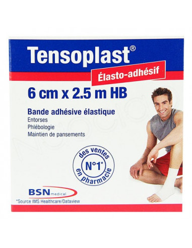 Tensoplast HB Bande adhésive élastique 6cm x2.5m