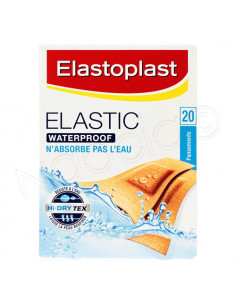 Elastoplast Pansement Elastic Waterproof 2 tailles 20 pansements