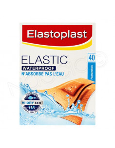 Elastoplast Pansement Elastic Waterproof 2 tailles 40 pansements
