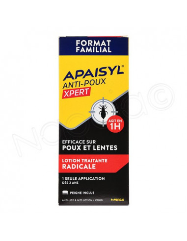 Apaisyl Anti-Poux Xpert 100% Radical Poux & Lentes Lotion traitante Flacon 200ml