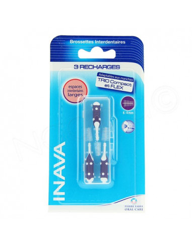 Inava recharges Brossettes interdentaires Larges 3x 6-4mm